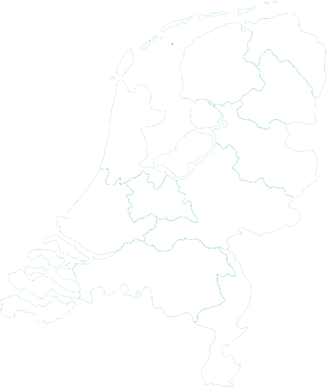 Pollendruk kaart van Nederland per provincie